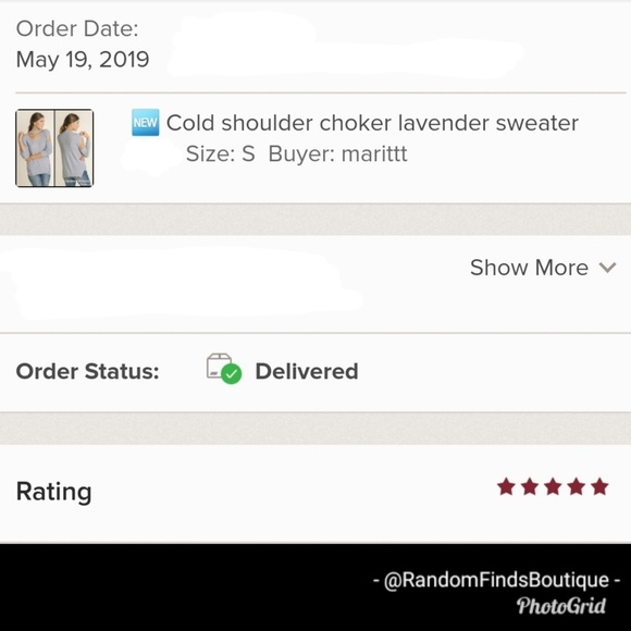 Cold shoulder choker gray lavender sweater - Picture 5 of 7